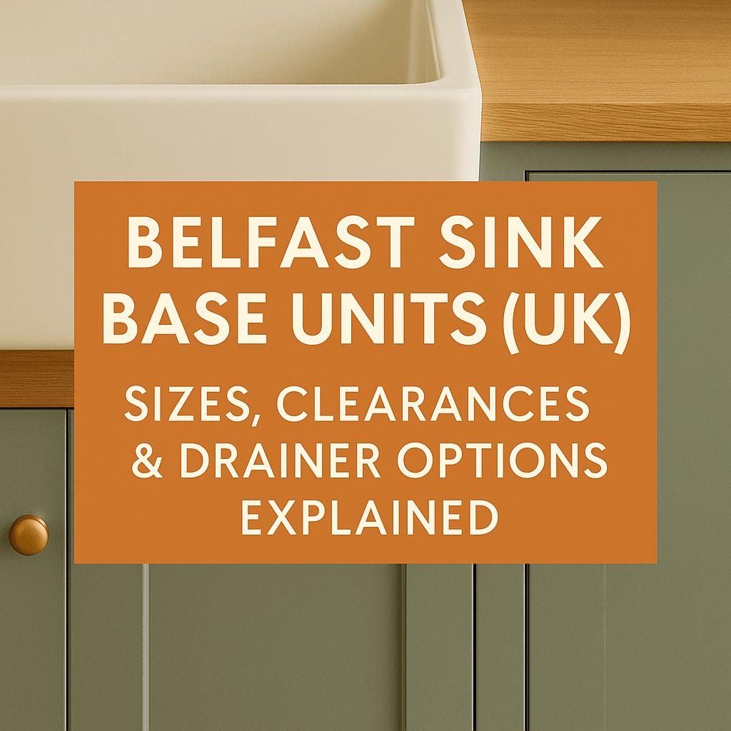 Belfast Sink Base Units (UK): Sizes, Clearances & Drainer Options Explained - The Painted Kitchen Company Ltd