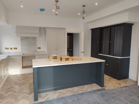 Client Spotlight - 2 Tone White & Grey Kitchen - Freshly painted - The Painted Kitchen Company Ltd