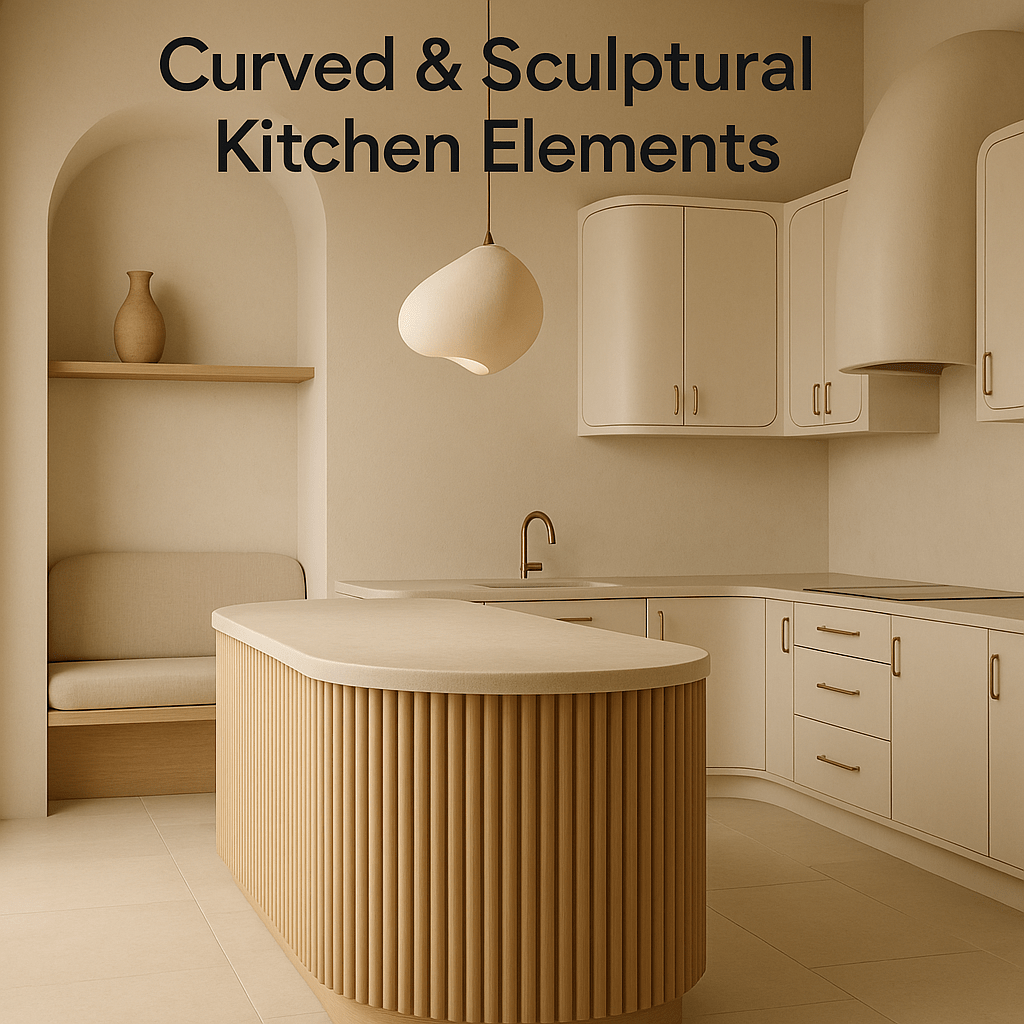 Curved & Sculptural Kitchen Elements - The Painted Kitchen Company Ltd