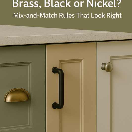 Kitchen Handles (UK): Brass, Black or Nickel? Mix-and-Match Rules That Look Right - The Painted Kitchen Company Ltd