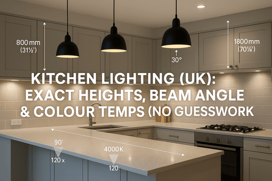Kitchen Lighting (UK): Exact Heights, Beam Angles & Colour Temps (No Guesswork) - The Painted Kitchen Company Ltd