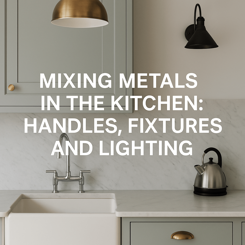 Mixing Metals in the Kitchen: Handles, Fixtures and Lighting - The Painted Kitchen Company Ltd