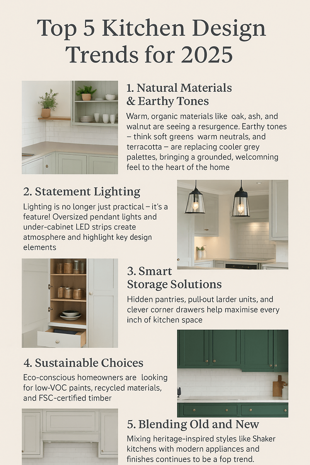 Top 5 Kitchen Design Trends for 2025 - The Painted Kitchen Company Ltd