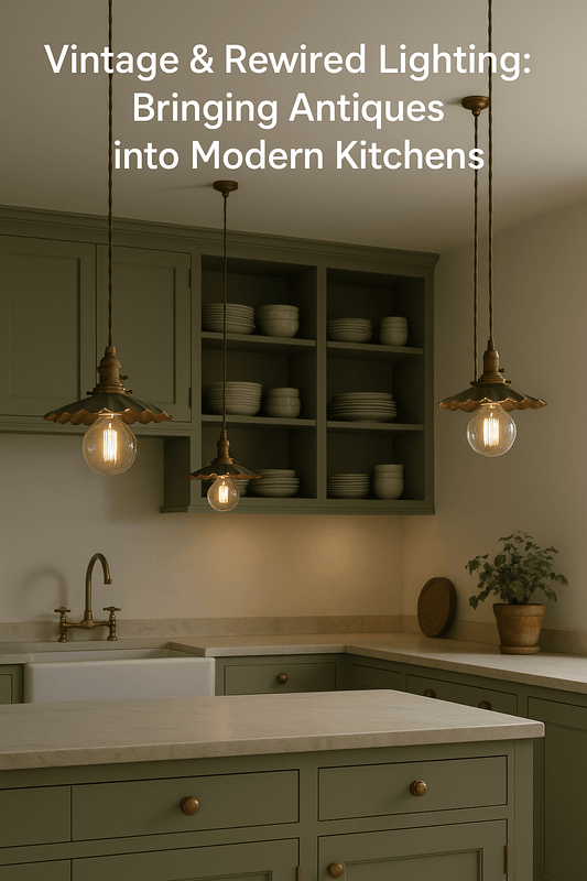 Vintage & Rewired Lighting: Bringing Antiques into Modern Kitchens - The Painted Kitchen Company Ltd
