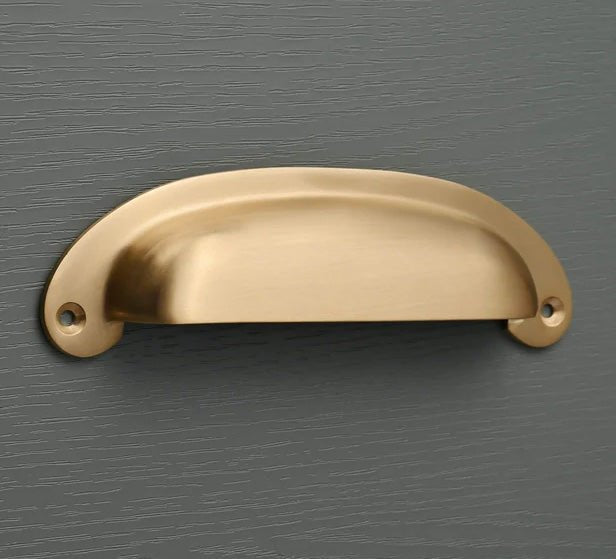 Brushed Satin Brass Handles - The Painted Kitchen Company Ltd