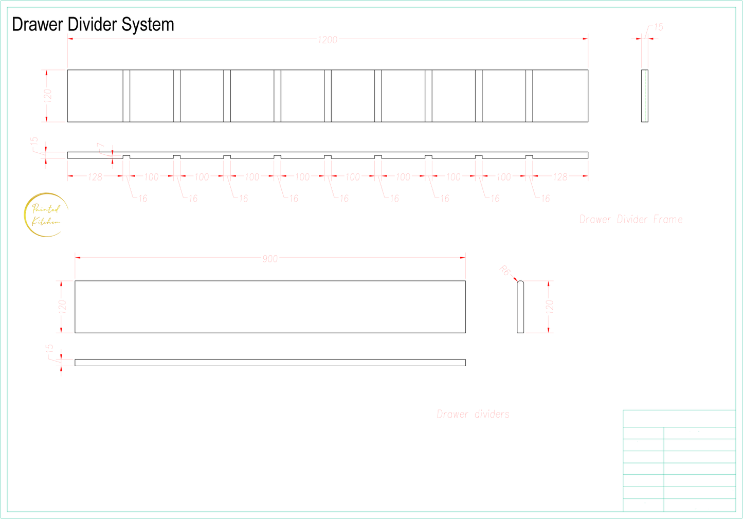 DRAWER DIVIDER SYSTEM - The Painted Kitchen Company Ltd