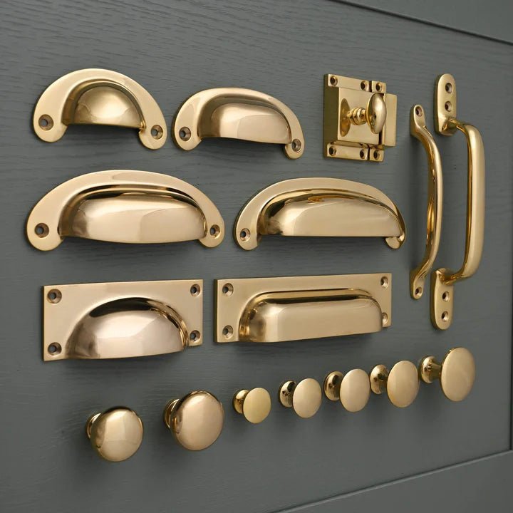Polished Brass Handles - The Painted Kitchen Company Ltd