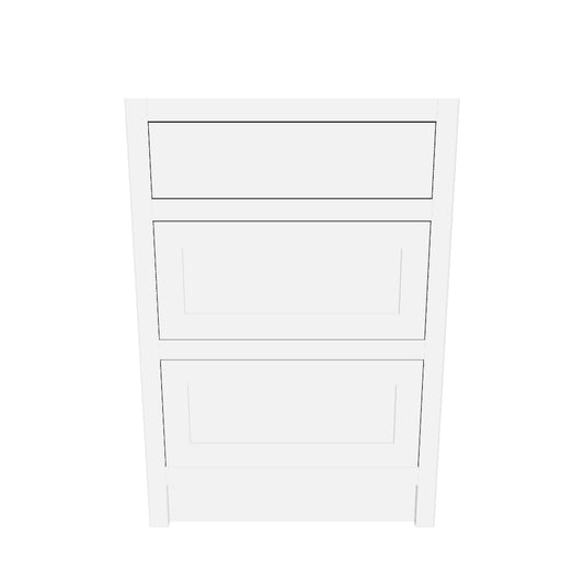 BD3 500 - 500mm Wide 3 drawer base cabinet