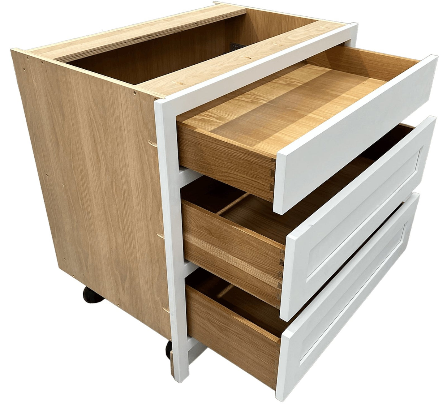 BD3 1000 - 1000mm Wide 3 drawer base unit - Classic Kitchens Direct