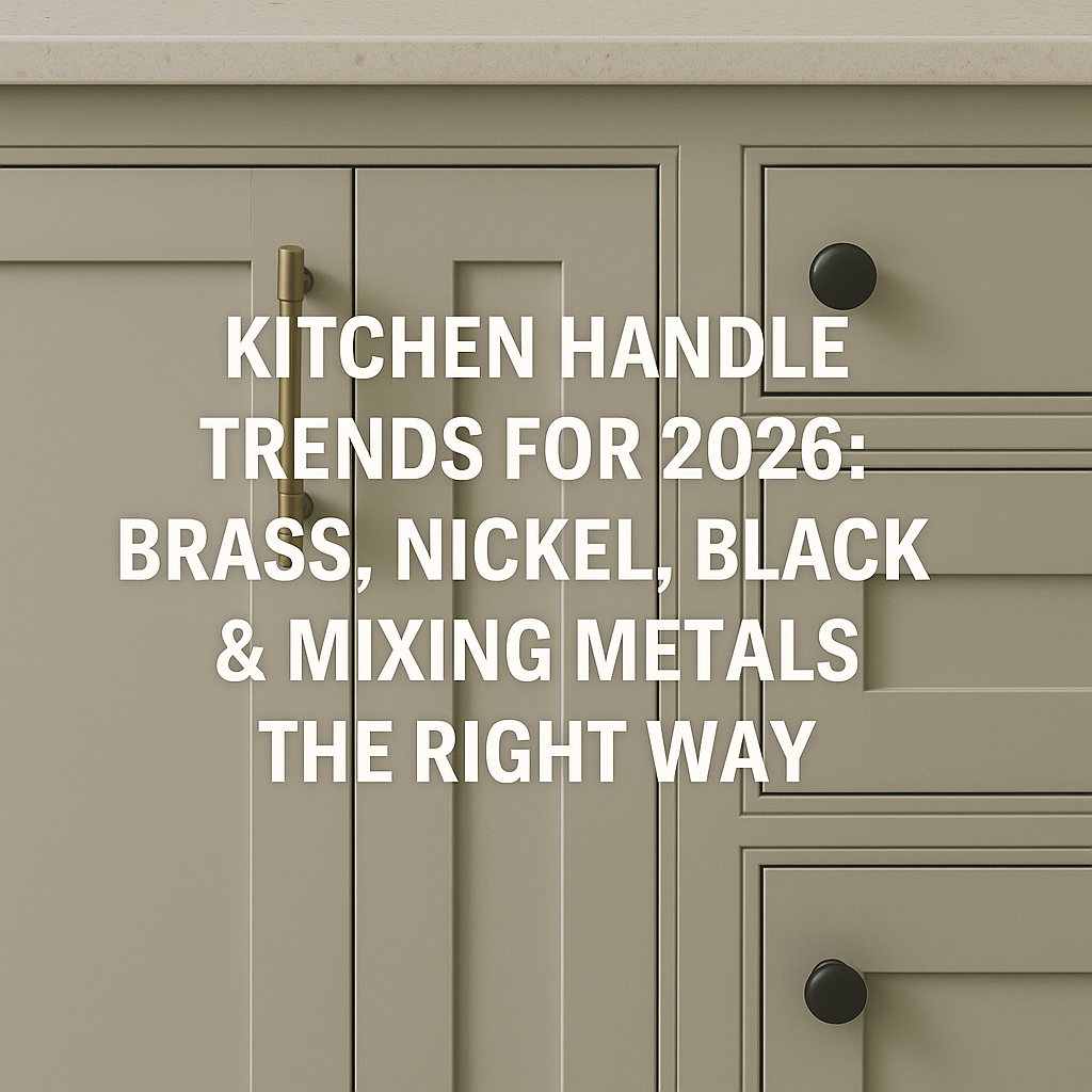 Kitchen Handle Trends for 2026: Brass, Nickel, Black & Mixing Metals the Right Way Scheduled: 5 January 2026