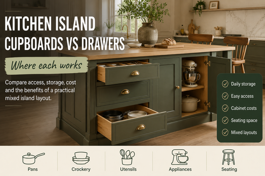Kitchen Island Cupboards vs Drawers: Where Each Works Best