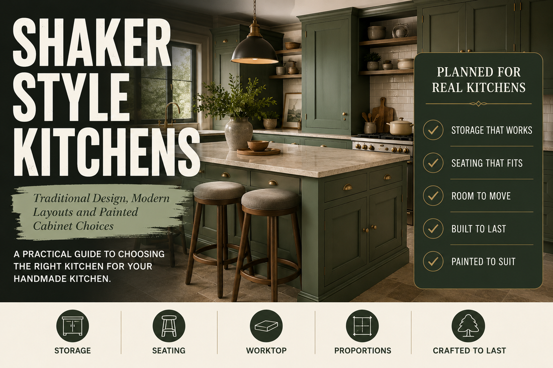 Shaker Style Kitchens: Traditional Design, Modern Layouts and Painted Cabinet Choices