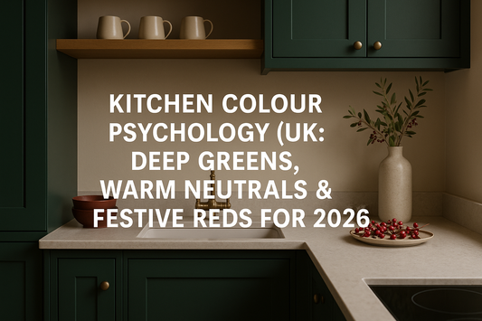 Kitchen Colour Psychology (UK): Deep Greens, Warm Neutrals & Festive Reds for 2026