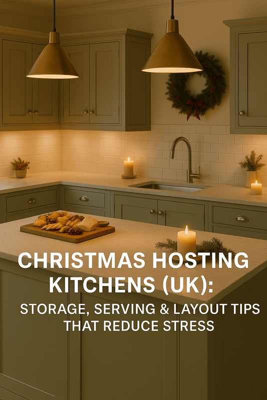 Christmas Hosting Kitchens (UK): Storage, Serving & Layout Tips That Reduce Stress - The Painted Kitchen Company Ltd