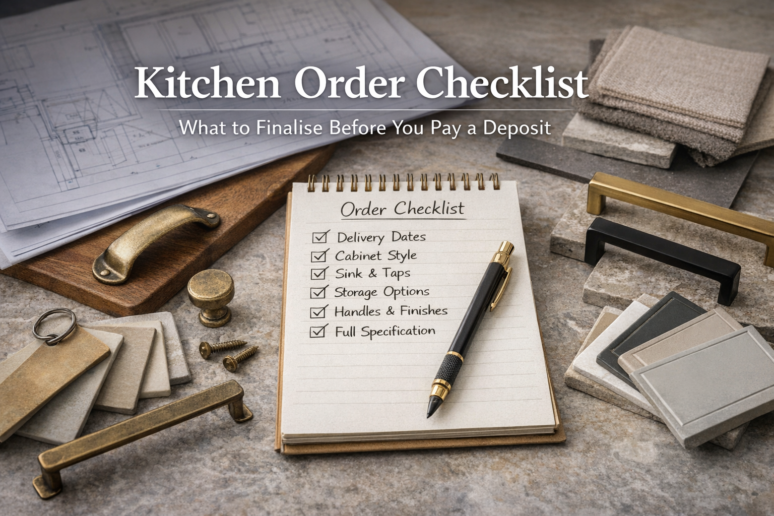 Kitchen Order Checklist: What to Finalise Before You Pay a Deposit ...