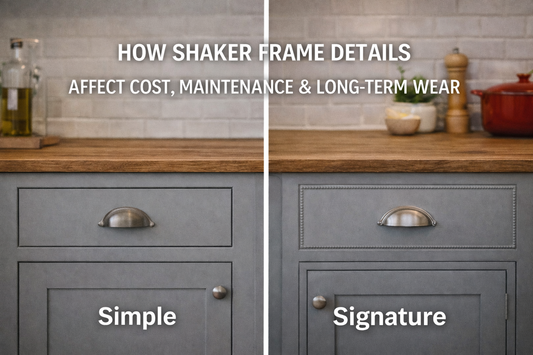 How Shaker Frame Details Affect Cost, Maintenance & Long-Term Wear