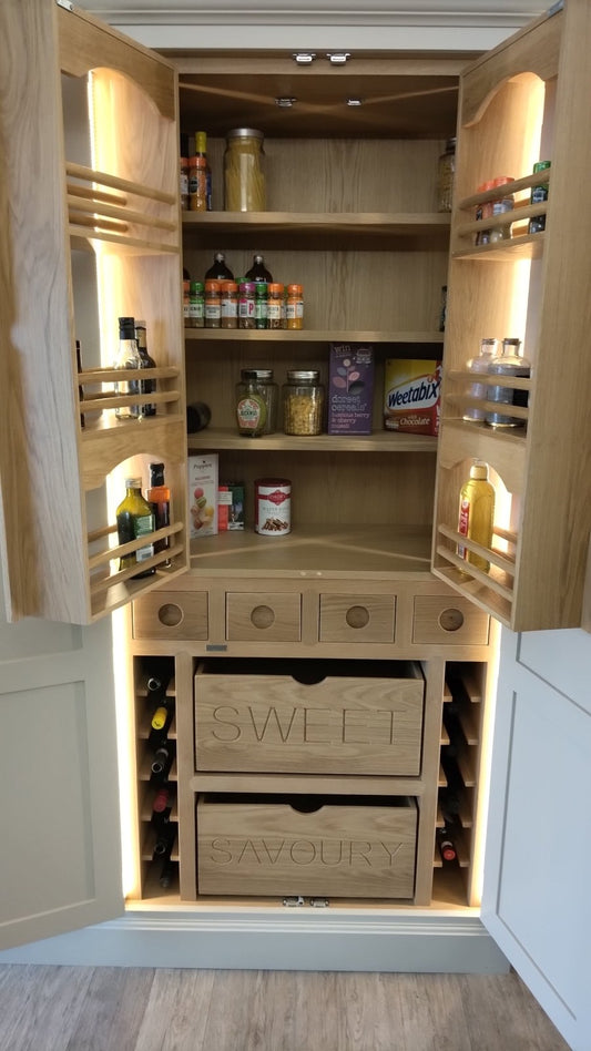 Handmade kitchen Storage Solutions for Small Spaces - The Painted Kitchen Company Ltd