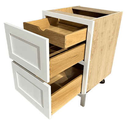 BD2 500 - 500mm Wide 2 drawer base plus a hidden internal drawer - The Painted Kitchen Company Ltd