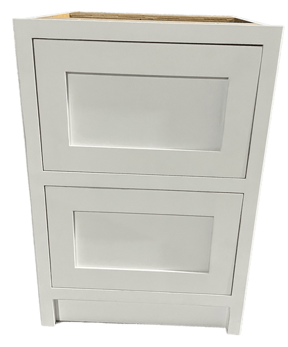 BD2 500 - 500mm Wide 2 drawer base plus a hidden internal drawer - The Painted Kitchen Company Ltd