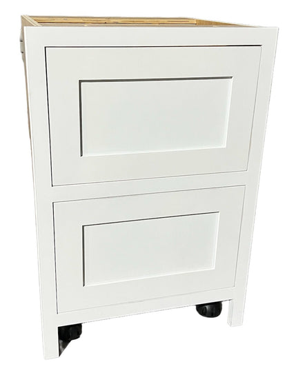BD2 500 - 500mm Wide 2 drawer base plus a hidden internal drawer - The Painted Kitchen Company Ltd