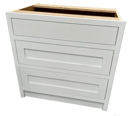 BD3 600 - 600mm Wide 3 drawer base unit - The Painted Kitchen Company Ltd