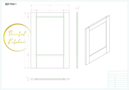 BEP PAN 1 - Single Panelled Base side panel - The Painted Kitchen Company Ltd