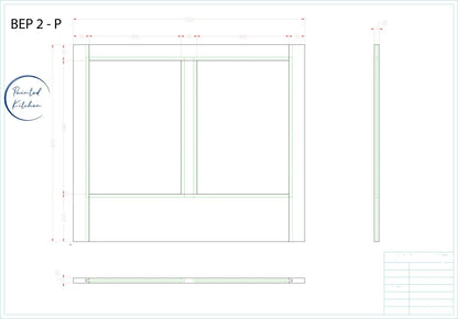 BEP PAN 2 - Double Panelled Side Panel - The Painted Kitchen Company Ltd