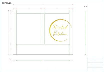 BEP PAN 3 - Double Panelled Side Panel - The Painted Kitchen Company Ltd