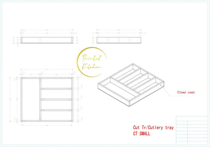 CT 1 - Cutlery tray for Drawers - The Painted Kitchen Company Ltd