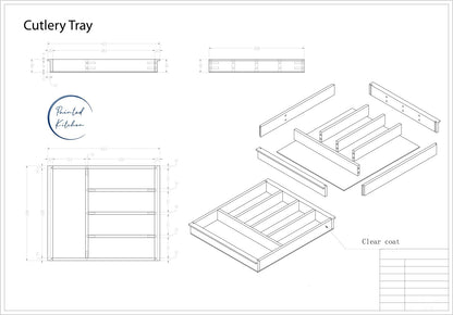 CT 1 - Cutlery tray for Drawers - The Painted Kitchen Company Ltd