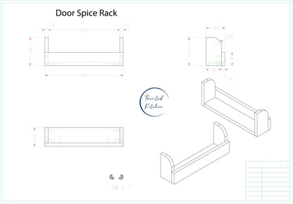 INDIVIDUAL SPICE RACK - Single spice rack for larder doors - Can add more than one - The Painted Kitchen Company Ltd