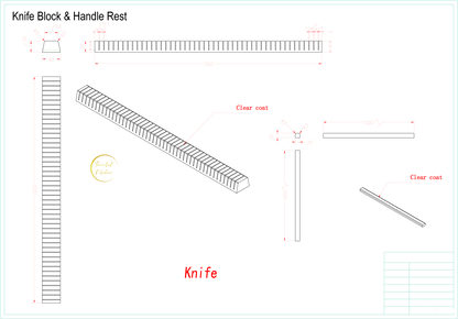 KNIFE BL - Drawer Knife Block - The Painted Kitchen Company Ltd