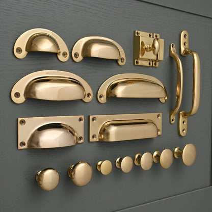 Polished Brass Handles - The Painted Kitchen Company Ltd