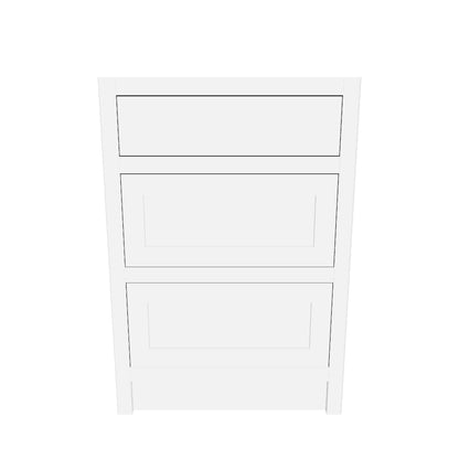 BD3 500 - 500mm Wide 3 drawer base cabinet
