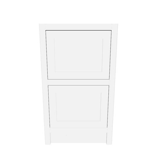 BD2 500 - 500mm Wide 2 drawer base plus a hidden internal drawer