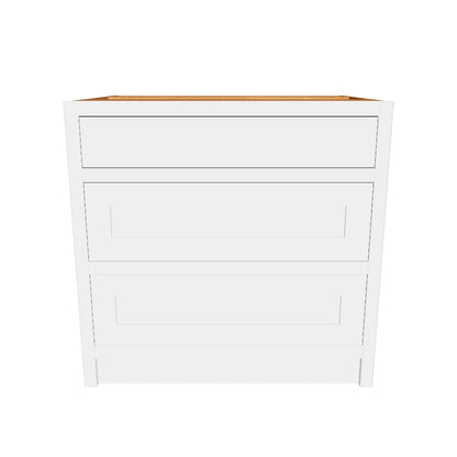 BD3 900 - 900mm Wide 3 drawer base cabinet