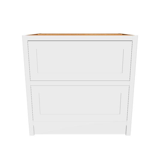 BD2 900 - 900mm Wide 2 drawer base plus a hidden internal drawer