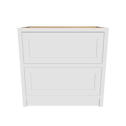 BD2 1000 - 1000mm Wide 2 Drawer base unit plus a hidden internal drawer