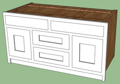 Side Board - 4 Drawer - 1200 - The Painted Kitchen Company Ltd