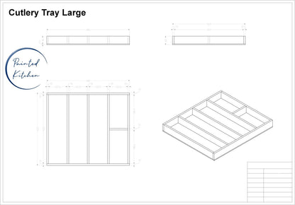 UT 1 - Utensil tray for Drawers - The Painted Kitchen Company Ltd