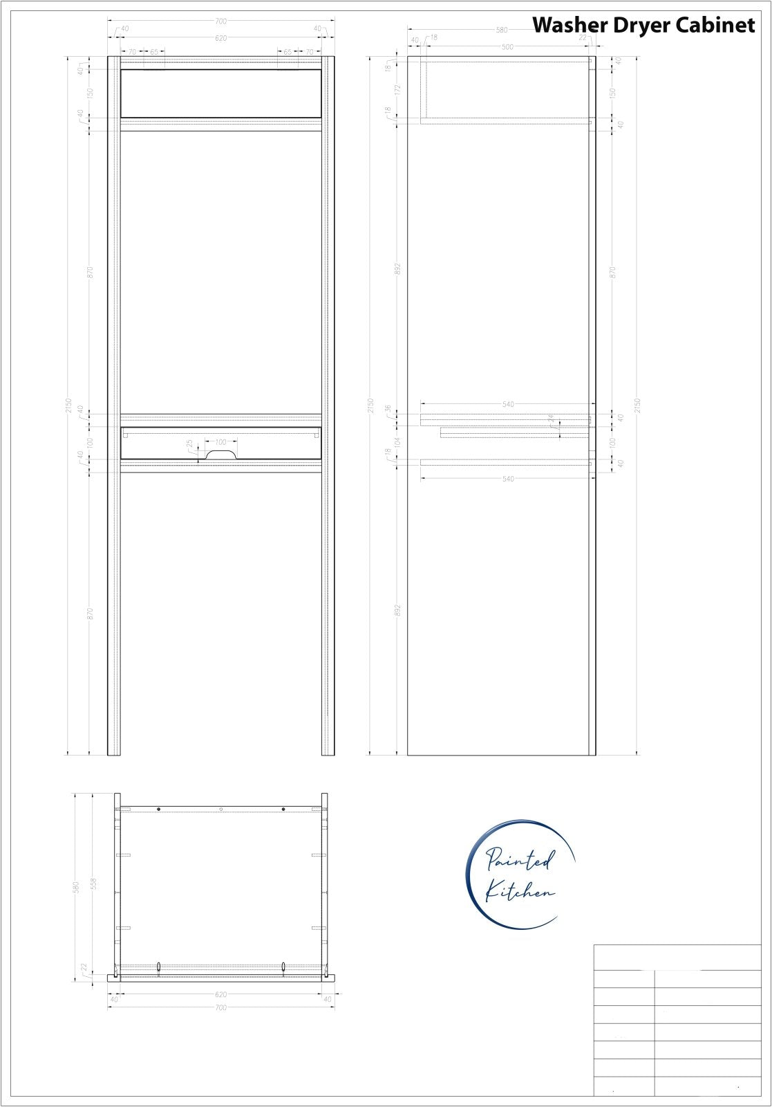 Washer Dryer Housing - The Painted Kitchen Company Ltd