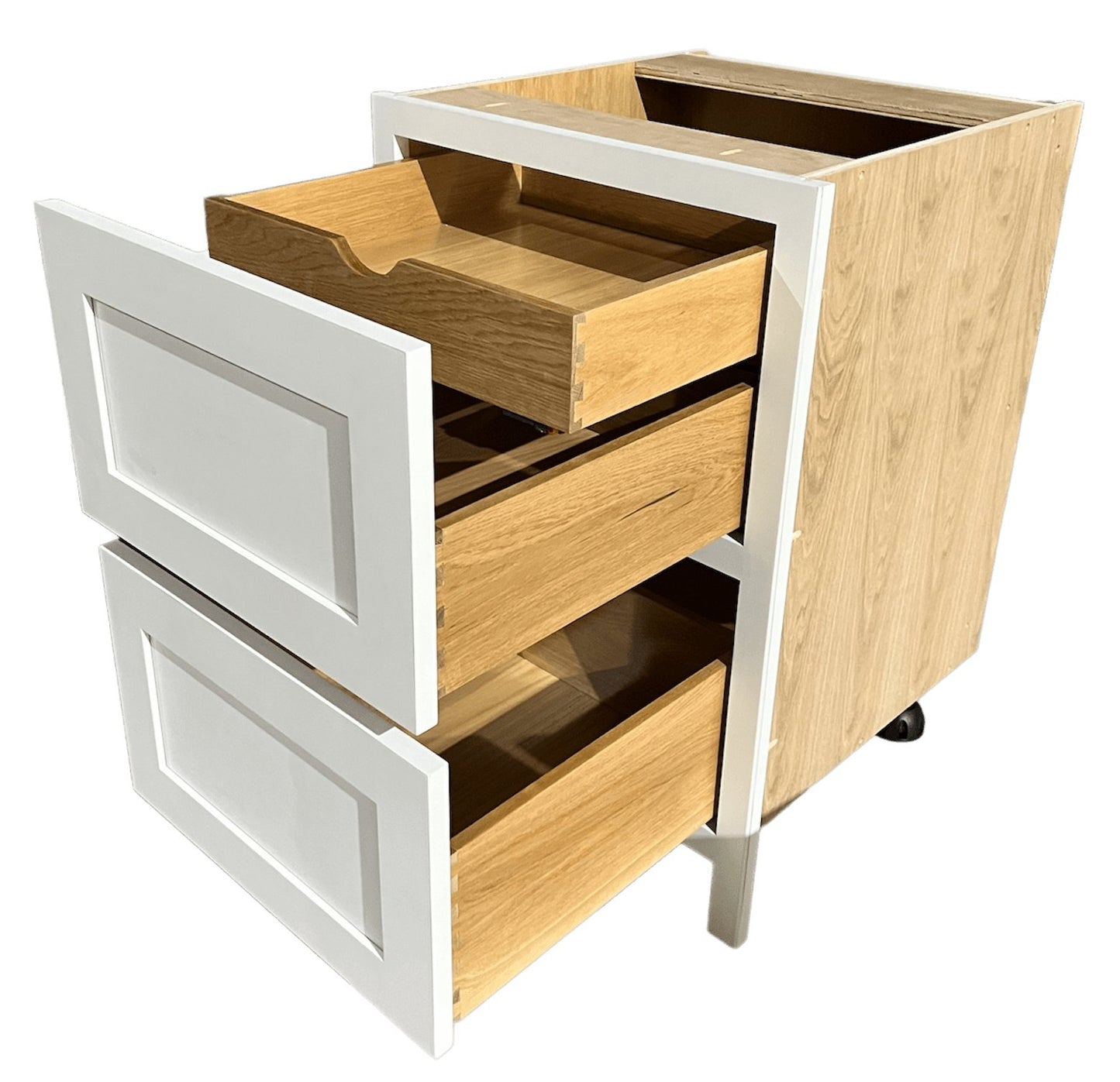 BD2 600 - 600mm Wide 2 drawer base plus a hidden internal drawer (Bespoke) - Classic Kitchens Direct