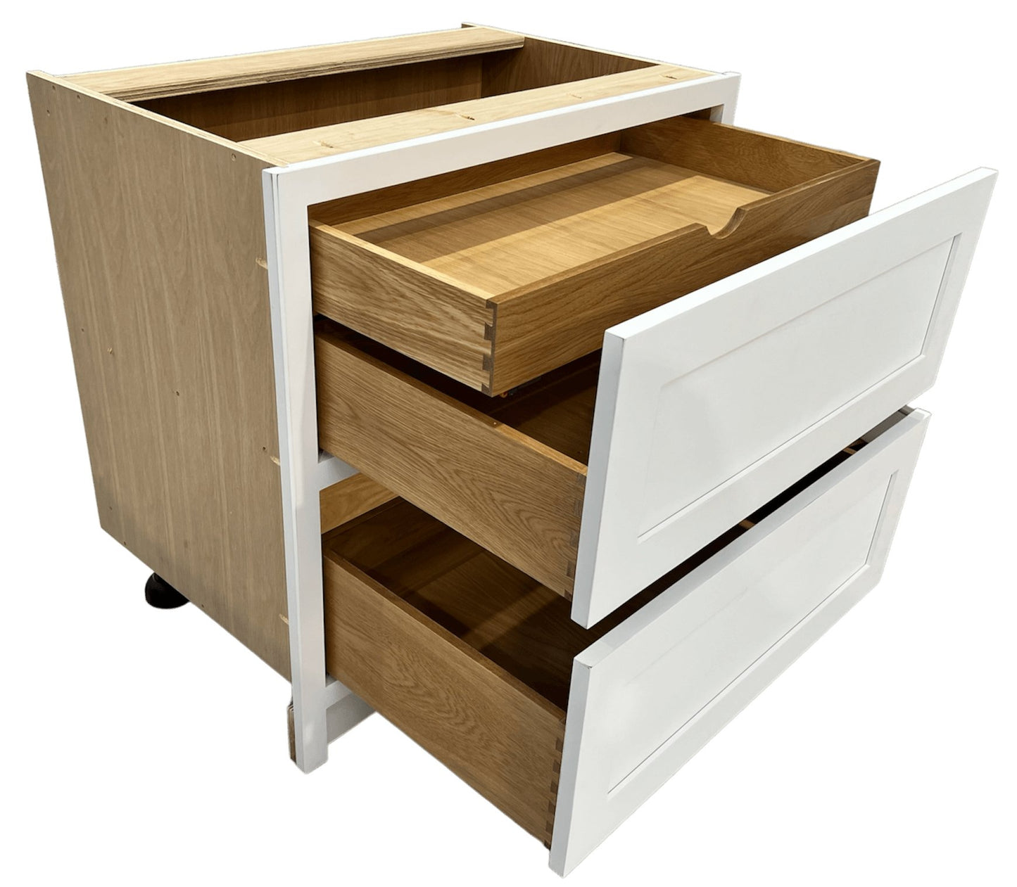 BD2 800 - 800mm 2 drawer base plus a hidden internal drawer - Classic Kitchens Direct