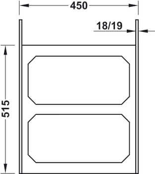 BIN 500 - Bin to Suit a 500mm Wide base Cabinet (Cabinet not included) - Classic Kitchens Direct